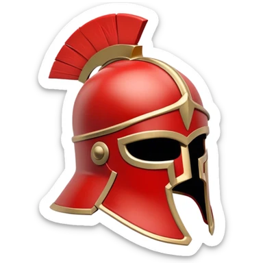 Gladiator Helmet red sticker