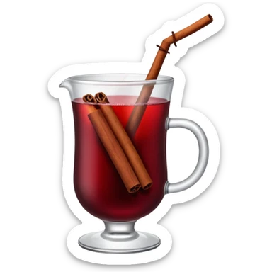 mulled wine in glass sticker