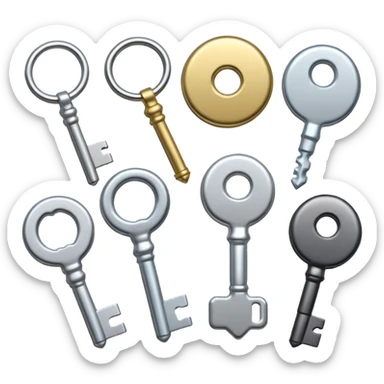 key collection sticker