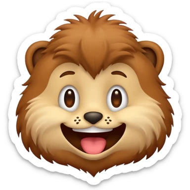 cute emoji based on the word 'Shitten', with a silly face sticker