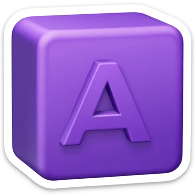 purple letter a sticker