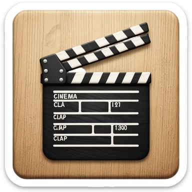 cinema clap (black and white) sticker