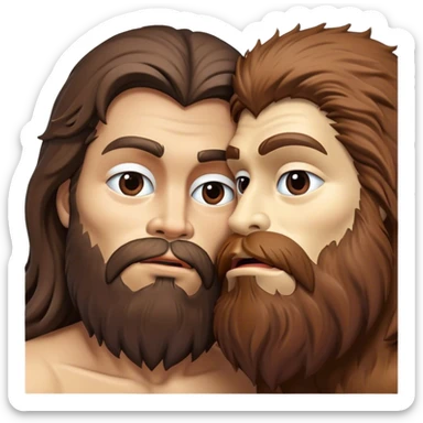 bigfoot kissing jesus sticker