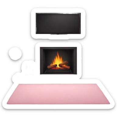 Winter Pink FirePlace sticker