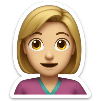 woman teacher saying no sticker