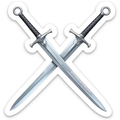 Sword with dual edge sticker