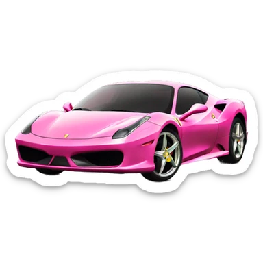 pink ferrari logo sticker