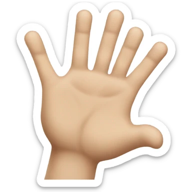 Hands up tongue out face shaking  sticker