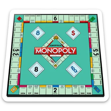 monopoly board sticker