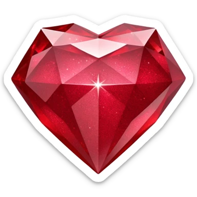 red glitter ruby sticker