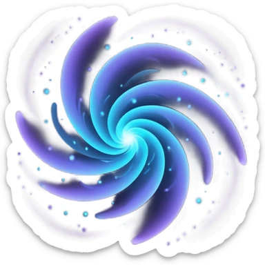 black magic particles sticker