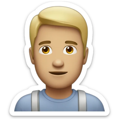 Man looking to go outside wistfully sticker