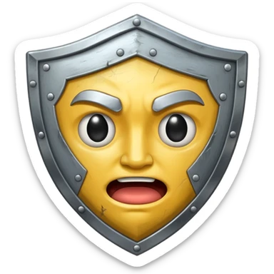 you know the emoji "sadge". i want a shield with that same expression and face :shieldge: like a sad shield sticker