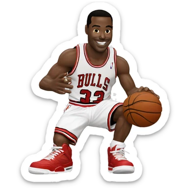 Michel Jordan qui porte des Jordan 4 sticker