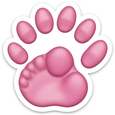 Cat paw with six toes sticker