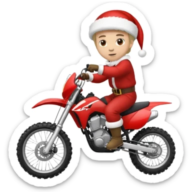 motocross christmasw sticker
