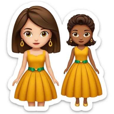 Crie uma boneca morena com cabelo cacheado sticker