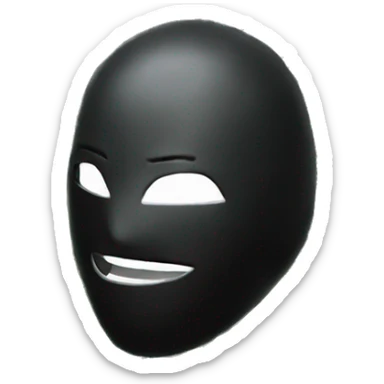 masked cyber punk in giant pile of money sticker