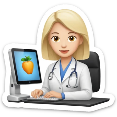 nutricionist with a computer sticker