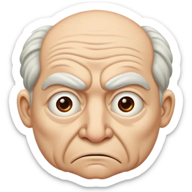 A face of disgust sticker