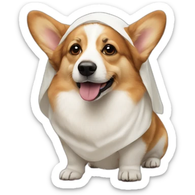 Corgi dressed as jesus sticker