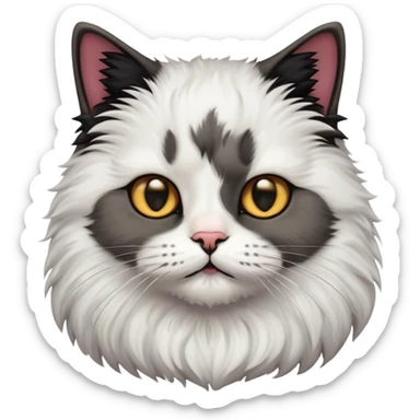 cat with black beard  sticker