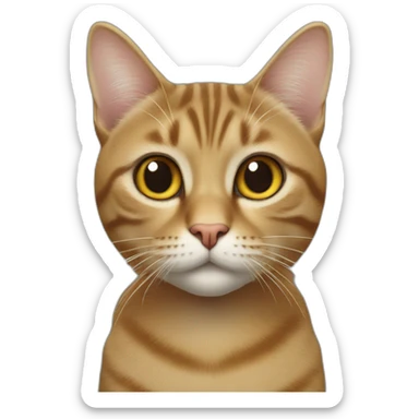 Un chat tabby avec une petite queue sticker