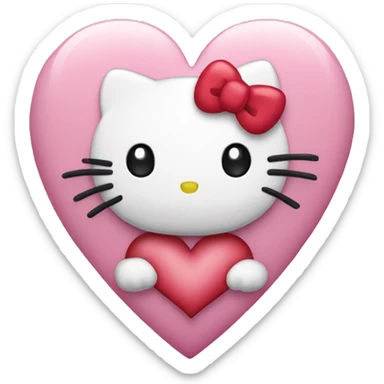 hello kitty heart sticker