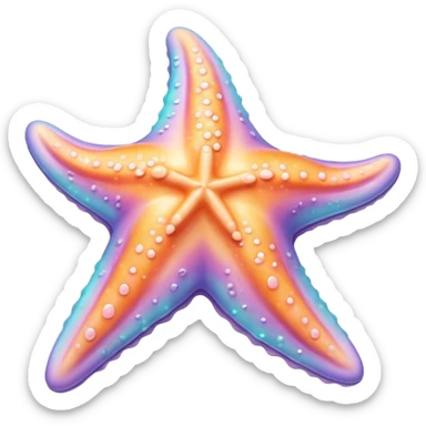 pastel melted starfish sticker