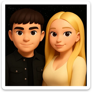 Make the upper body of the girl slightly more voluminous for a more balanced silhouette, while preserving the 3D emoji style and overall appearance. Maintain the 3D fluent emoji look and feel. sticker