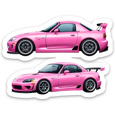 Fast furious suki s2000 pink car sticker