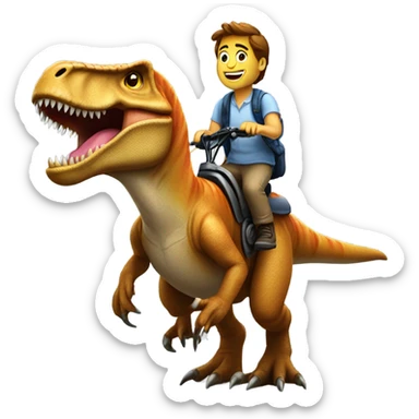 Ryder riding a trex sticker