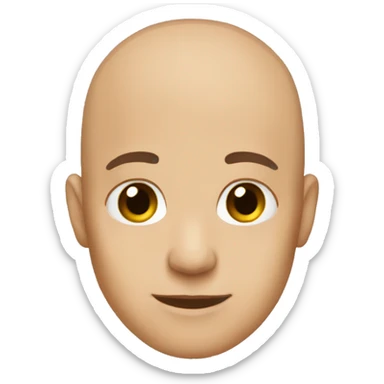 bald little bit brown and bald sticker