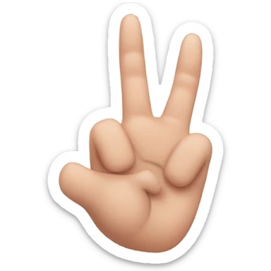 a hand that shows The sign of the horns(with thumb, index and pinky fingers)  sticker