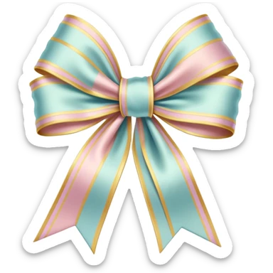 rococo regency ribbon sticker