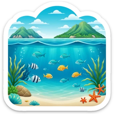 Ocean tropical sticker
