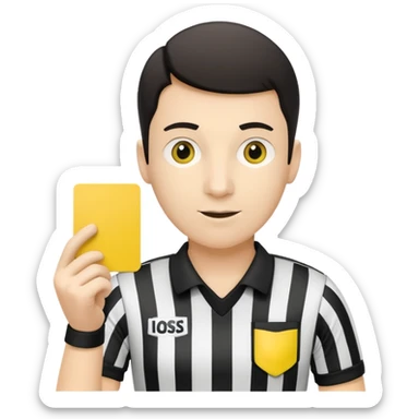 Do a simple soccer referee emoji sticker
