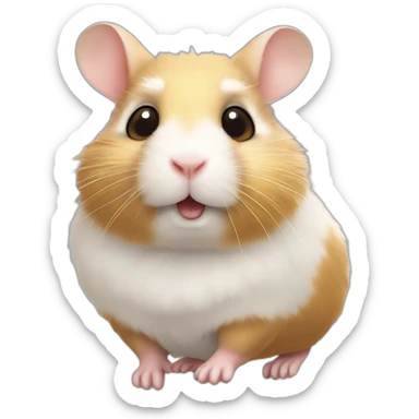Hamster russe sur lapin sur un avion sticker