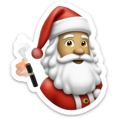 Santa with an ecig sticker