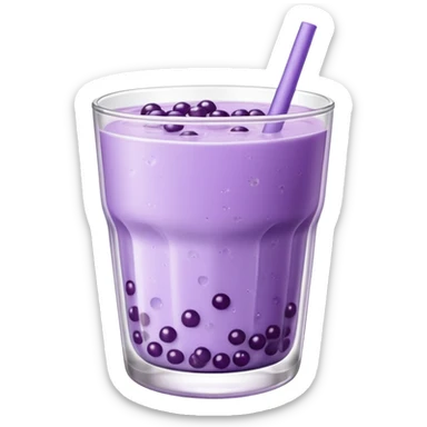 lavender colored boba drink  sticker