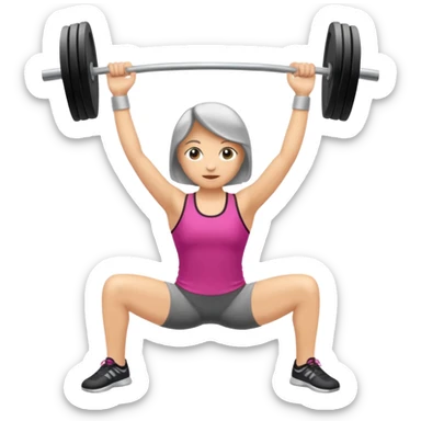 Pesa de gimnasio vista desde el ángulo derecho  sticker