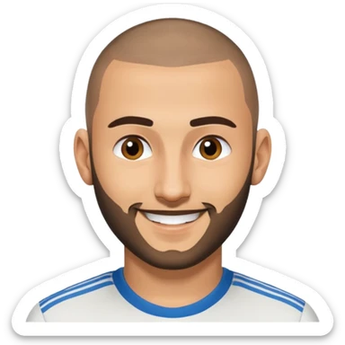 Karim Benzema with Buzzcut sticker