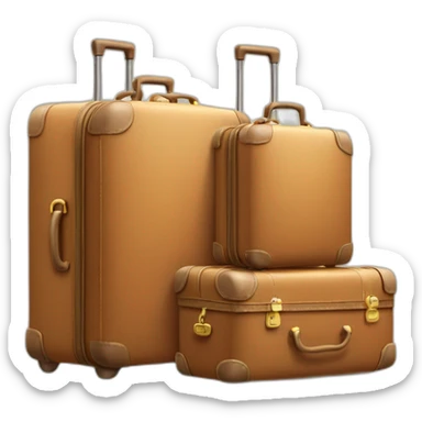 Two cute suitcases one small and one big sticker