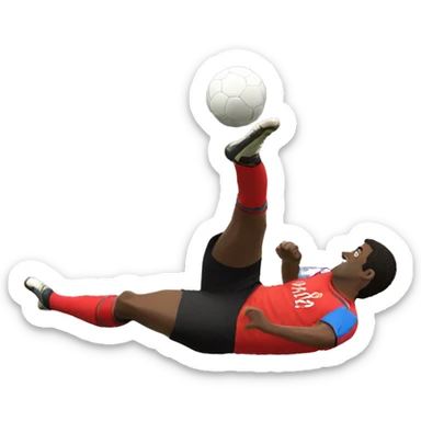 Create a bicycle kick  sticker