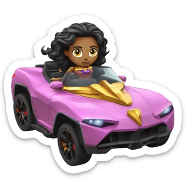  Wonder woman’s feminine features offroad capable long-travel suspension 4x4 racing hypercar  sticker