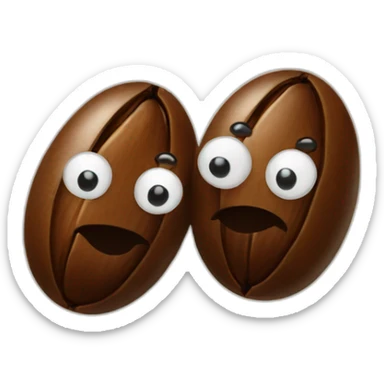 two coffee bean sticker