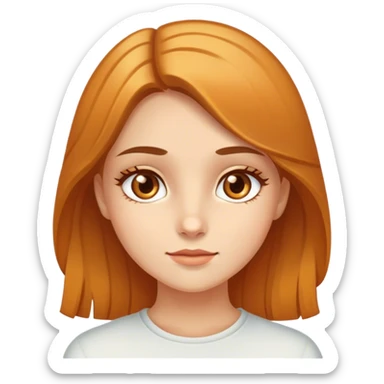 Her eyes must be a warm light brown, similar to the color of honey or caramel. Avoid any green or hazel tones. If the eye color is incorrect, adjust it to match the description before finalizing the image sticker