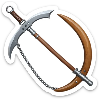 make japan weapon named "kusarigama" sticker