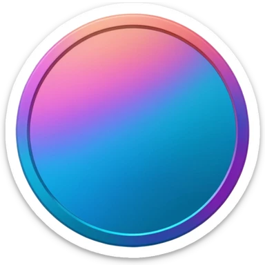 
coin color in in gradient of turquoise, blue, pink, purple, and coral metal texture
Rotate coin 90 degree  3d effect sticker