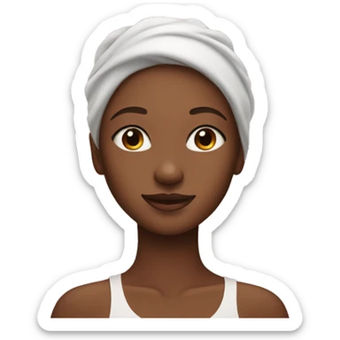 girl doing skincare sticker